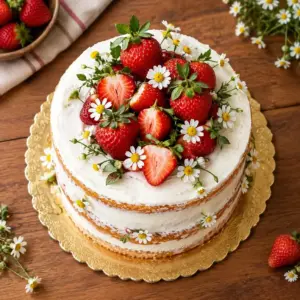 Fresh Strawberry Cream Cake